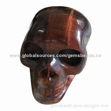Gemstone Skull Sculpture, 2-5-inch Sizes, Customized Designs Accepted